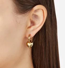 BOLD HEART HOOP EARRINGS