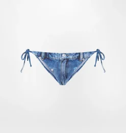 DENIM PRINT BIKINI BOTTOM