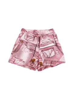 DENIM PRINT SHORTS