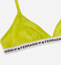 LOGOMANIA LACE TRIANGLE BRA