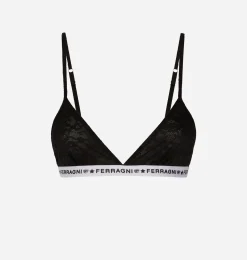 LOGOMANIA LACE TRIANGLE BRA