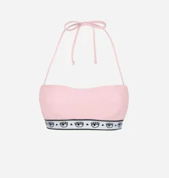 MAXI LOGOMANIA BANDEAU BIKINI TOP