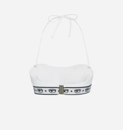 MAXI LOGOMANIA BANDEAU BIKINI TOP