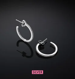 SILVER BIG HOOP EARRINGS