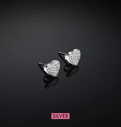 SILVER HEART EARRINGS