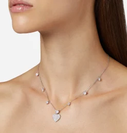 SILVER HEARTS NECKLACE