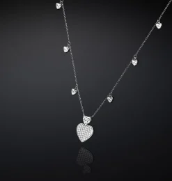 SILVER HEARTS NECKLACE