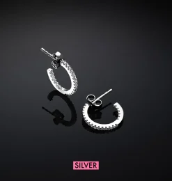 SILVER HOOP EARRINGS