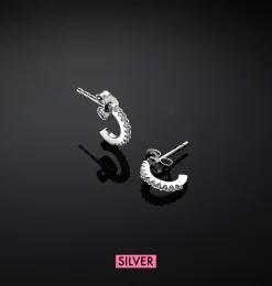 SILVER SMALL HOOP EARRINGS
