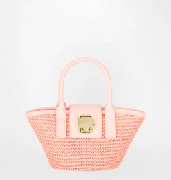 SMALL RAFFIA TOTE BAG