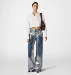 STRASS CROP SHIRT