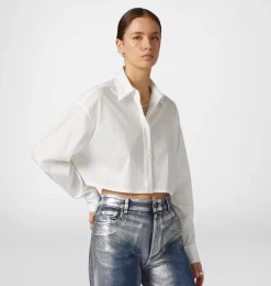 STRASS CROP SHIRT