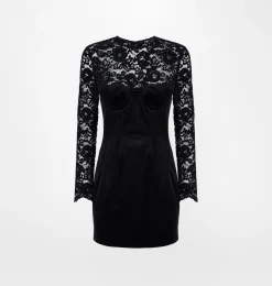 VELVET LACE DRESS