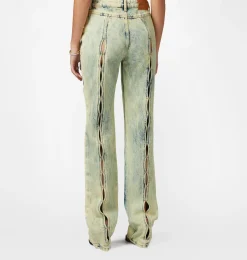 WASHED DENIM JEANS